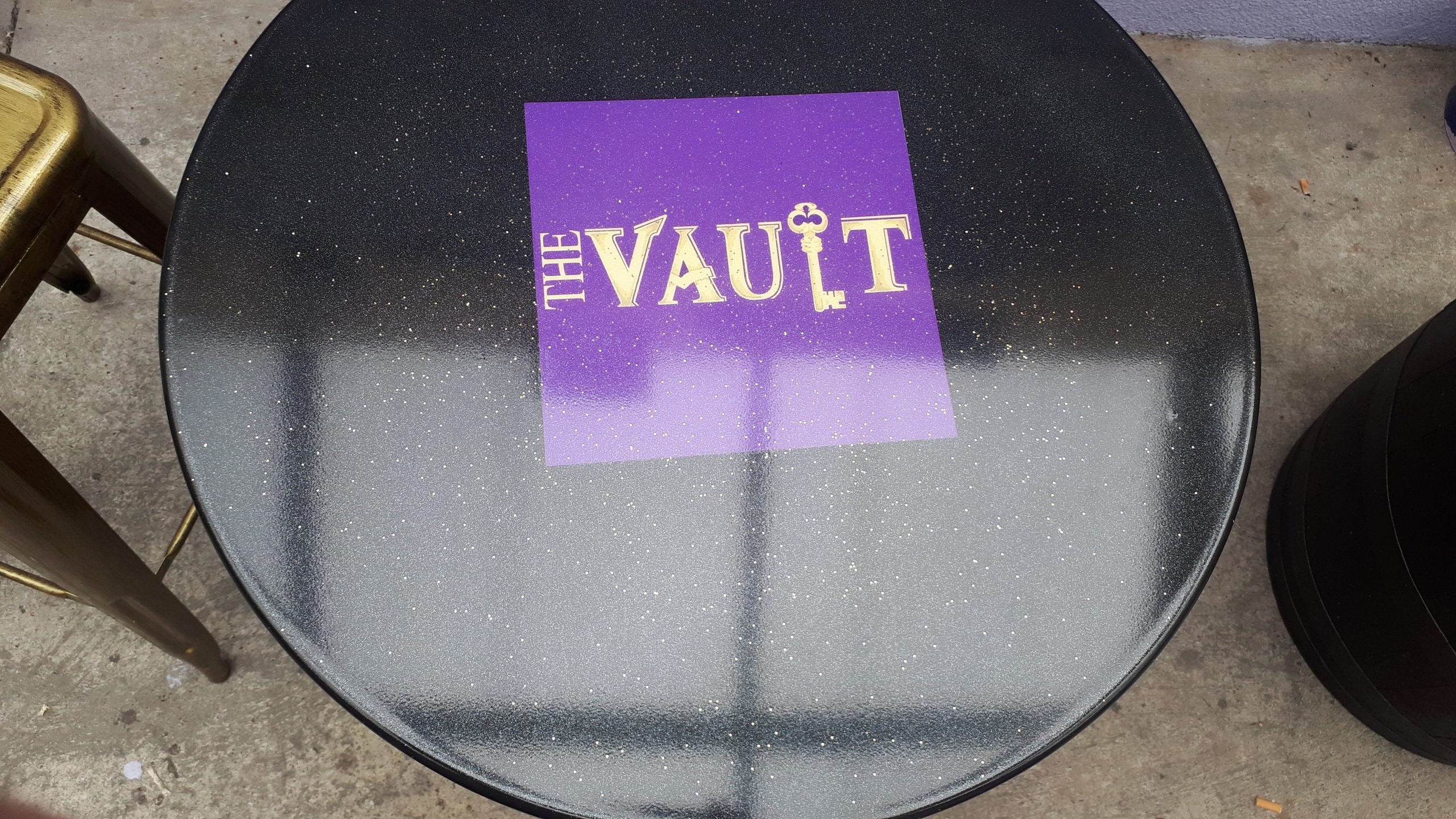 the vault Leitrim embed business and companies logos within the epoxy resin
